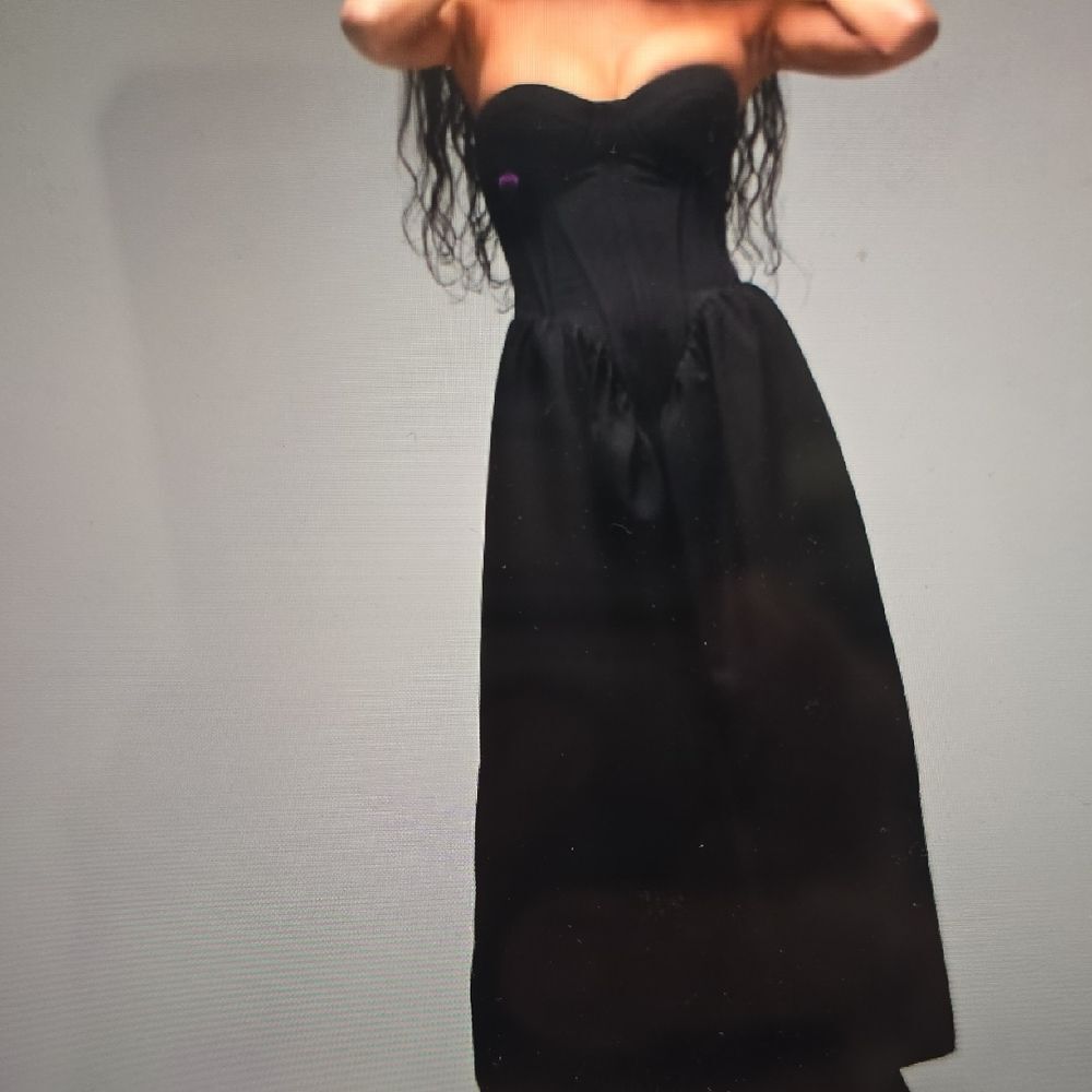Heiress Beverly Hills Black Corset Strapless Dress S